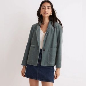 Madewell Corduroy Crop Dorset Blazer